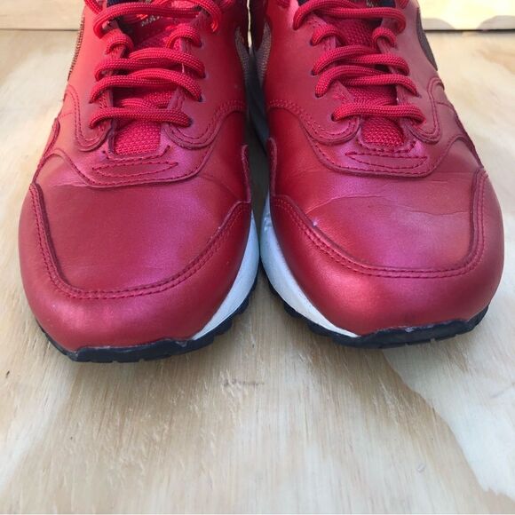 Nike Air Max 1 Red Gold Sequin Women’s Size 6.5 - Picture 5 of 11